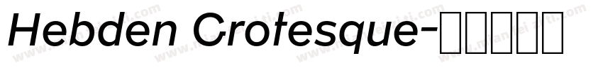 Hebden Grotesque字体转换